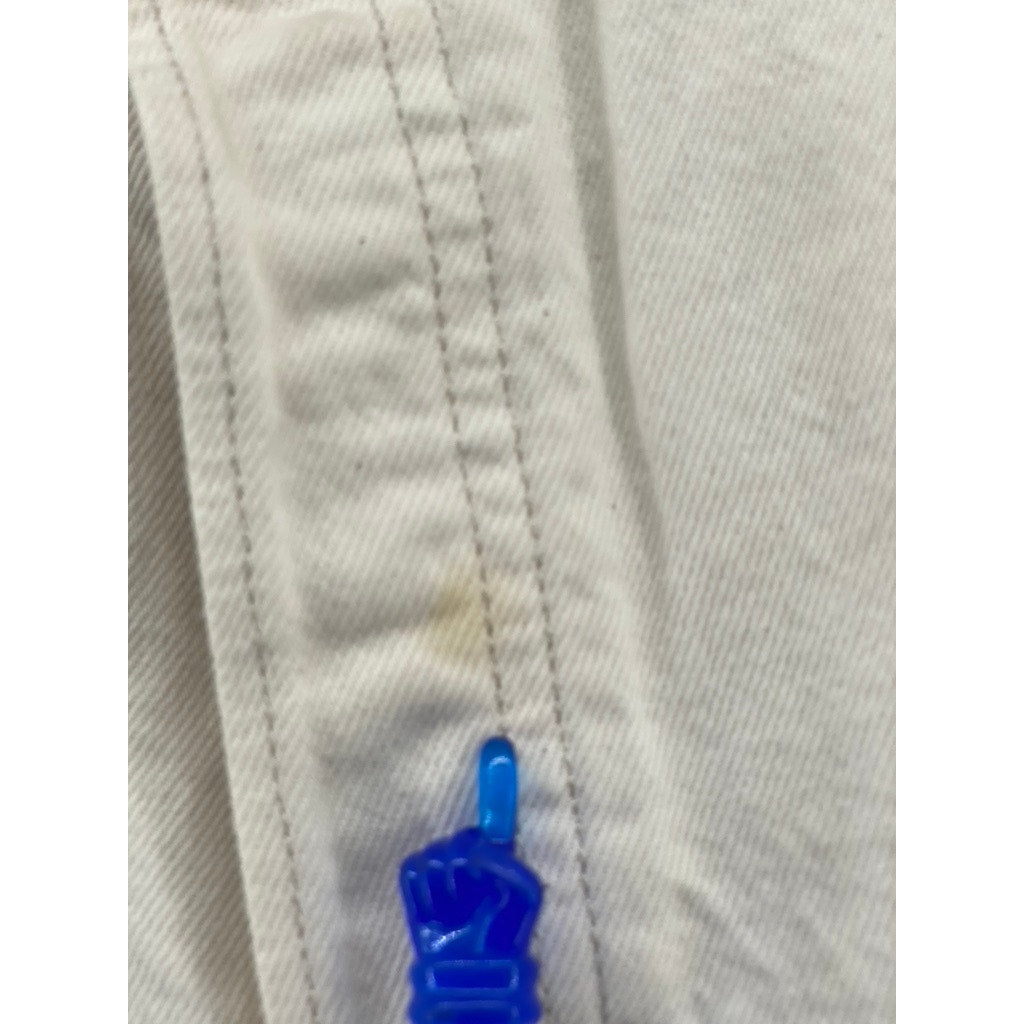 BANANA REPUBLIC Women's Cream Button-Fly High-Rise Relaxed-Fit Taper Jean SZ 27