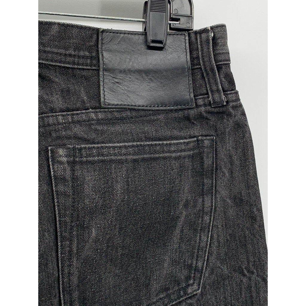 THE UNBRANDED BRAND Men's Black UB204 14.5oz Selvedge Tapered Jeans SZ 34