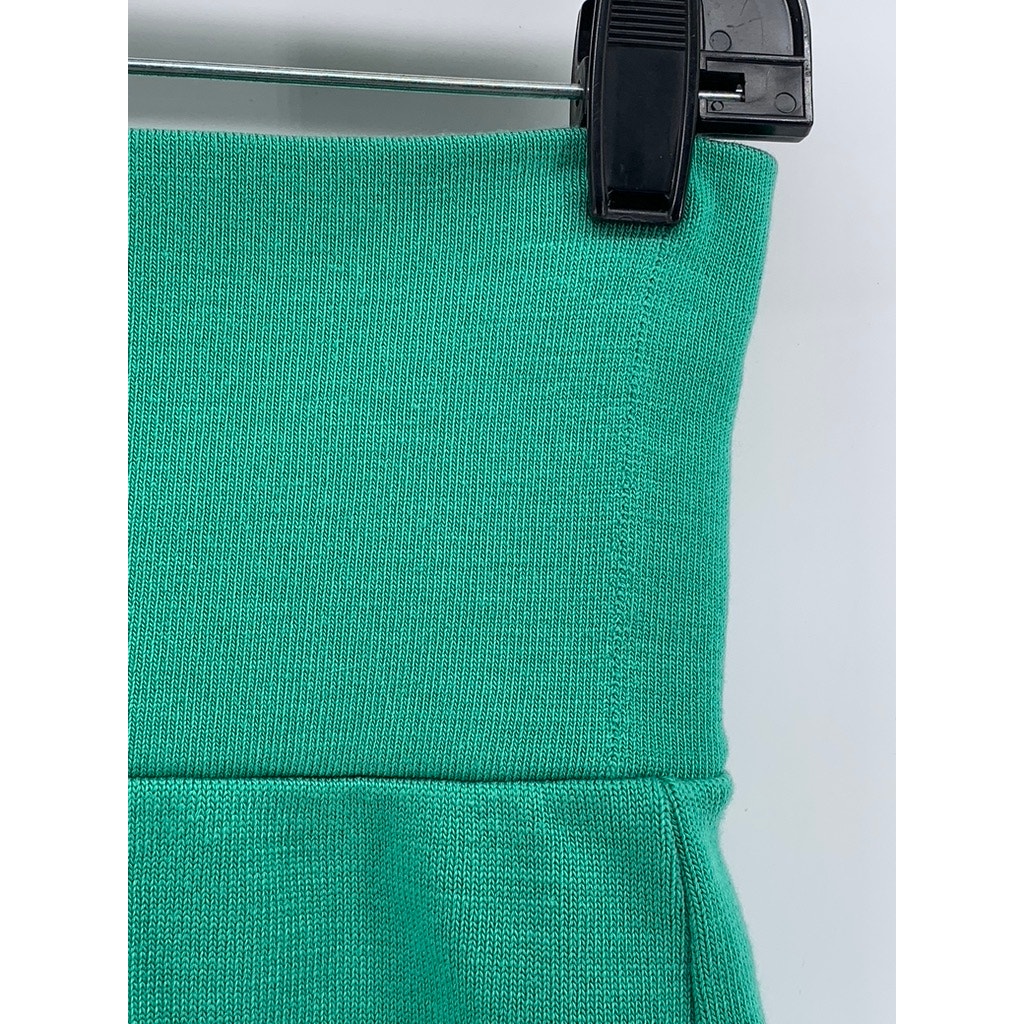 DEBUT Women's Green Solid Bodycon Mini Skirt SZ S