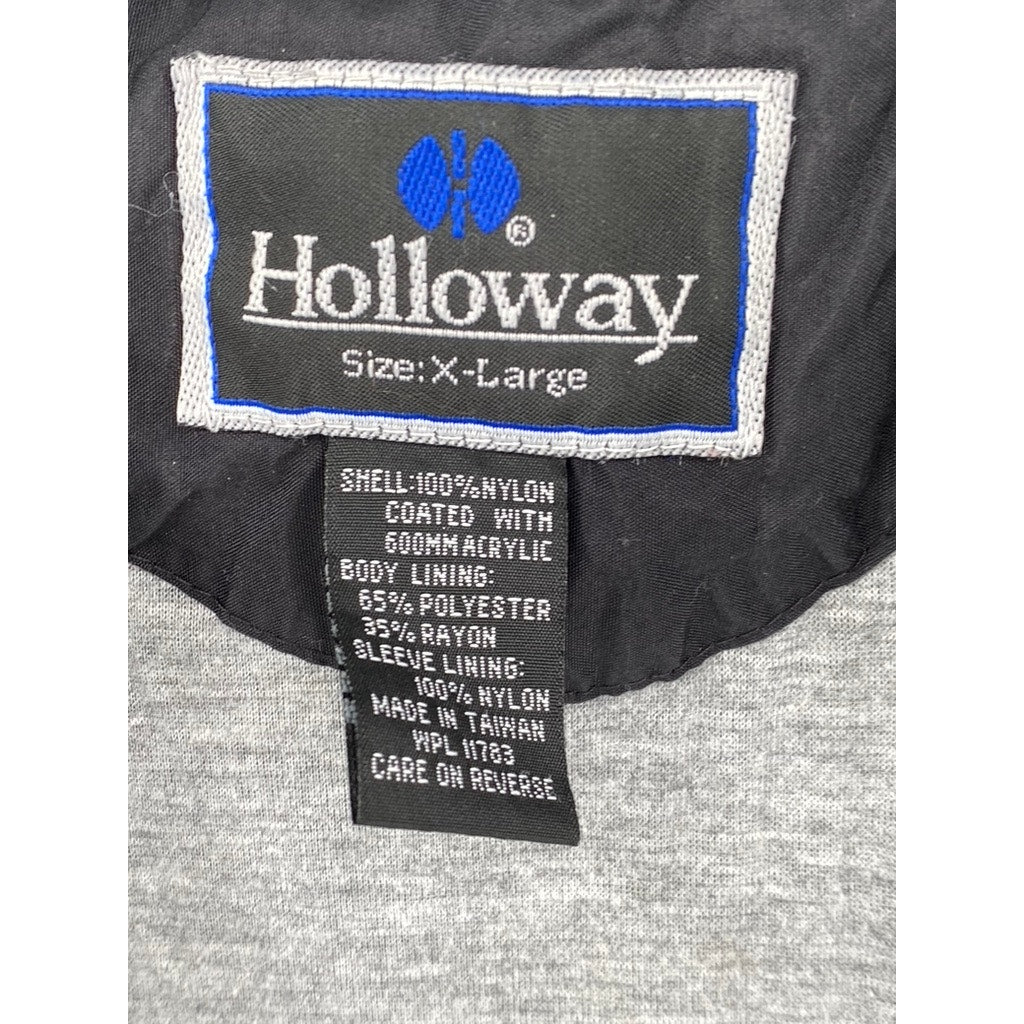 HOLLOWAY BRAND Men's Black Windbreaker Tiger Graphic SIZE XL