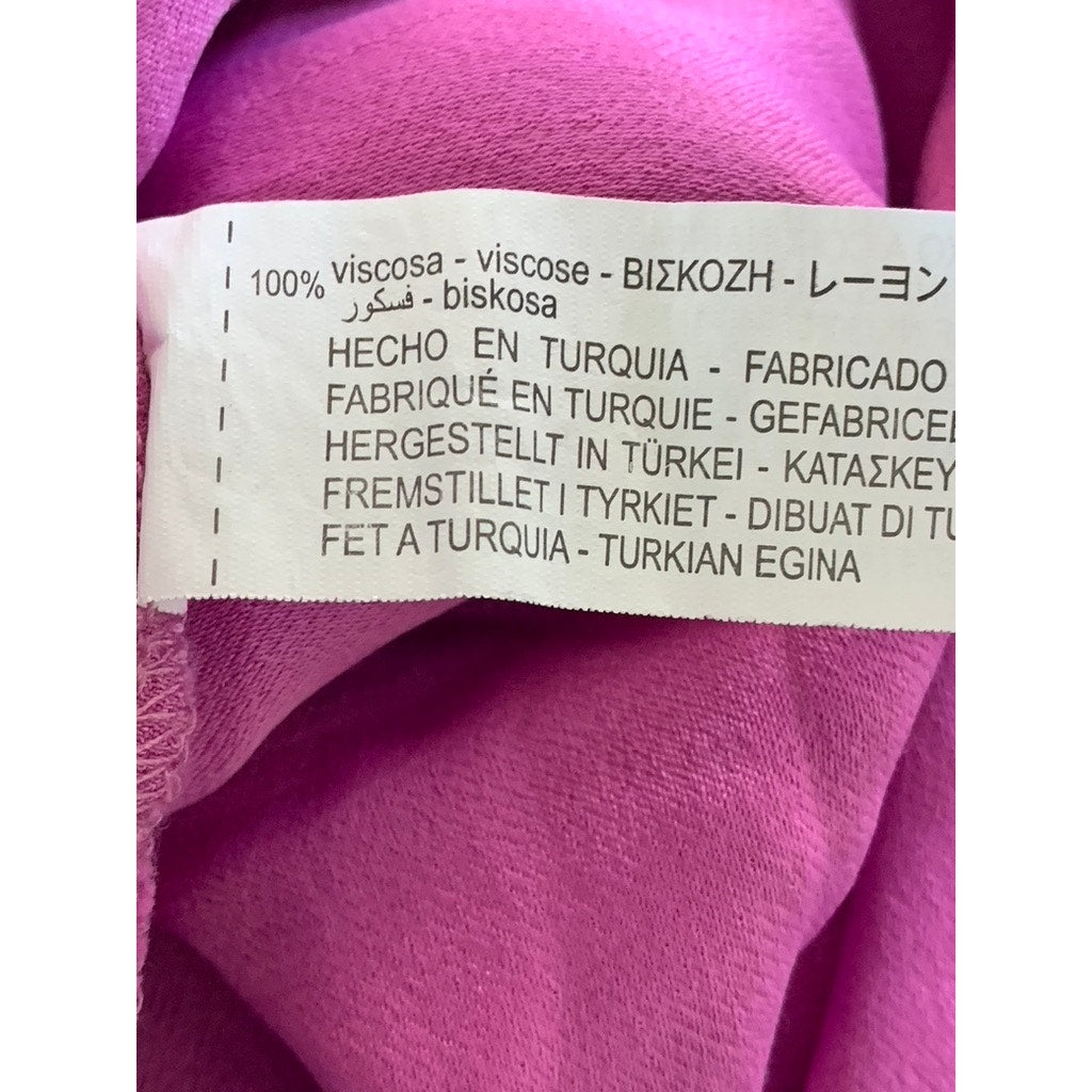 ZARA Women's Fuchsia Satin Adjustable Strap Cowl neck Camisole SZ XS