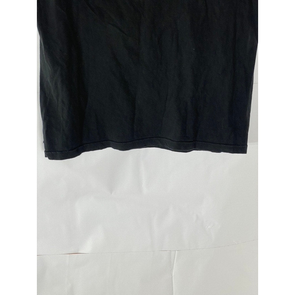 DOMYOS Men's Black Solid Crewneck Short Sleeve Activewear T-Shirt SZ M