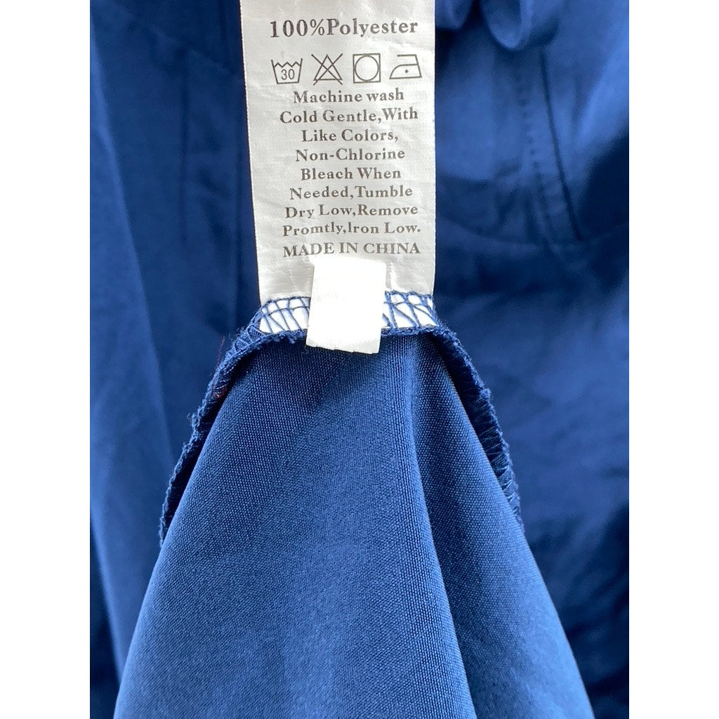 UNBRANDED Women's Dark Blue Solid Sweetheart-Neck Side Slit Maxi Dress SZ M