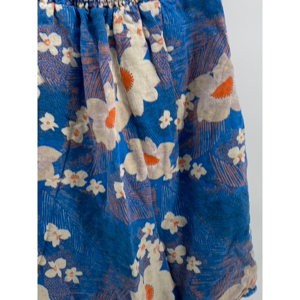 URBAN OUTFITTERS Women's Blue Floral Juliette Strapless Wrap Mini Dress SZ XS