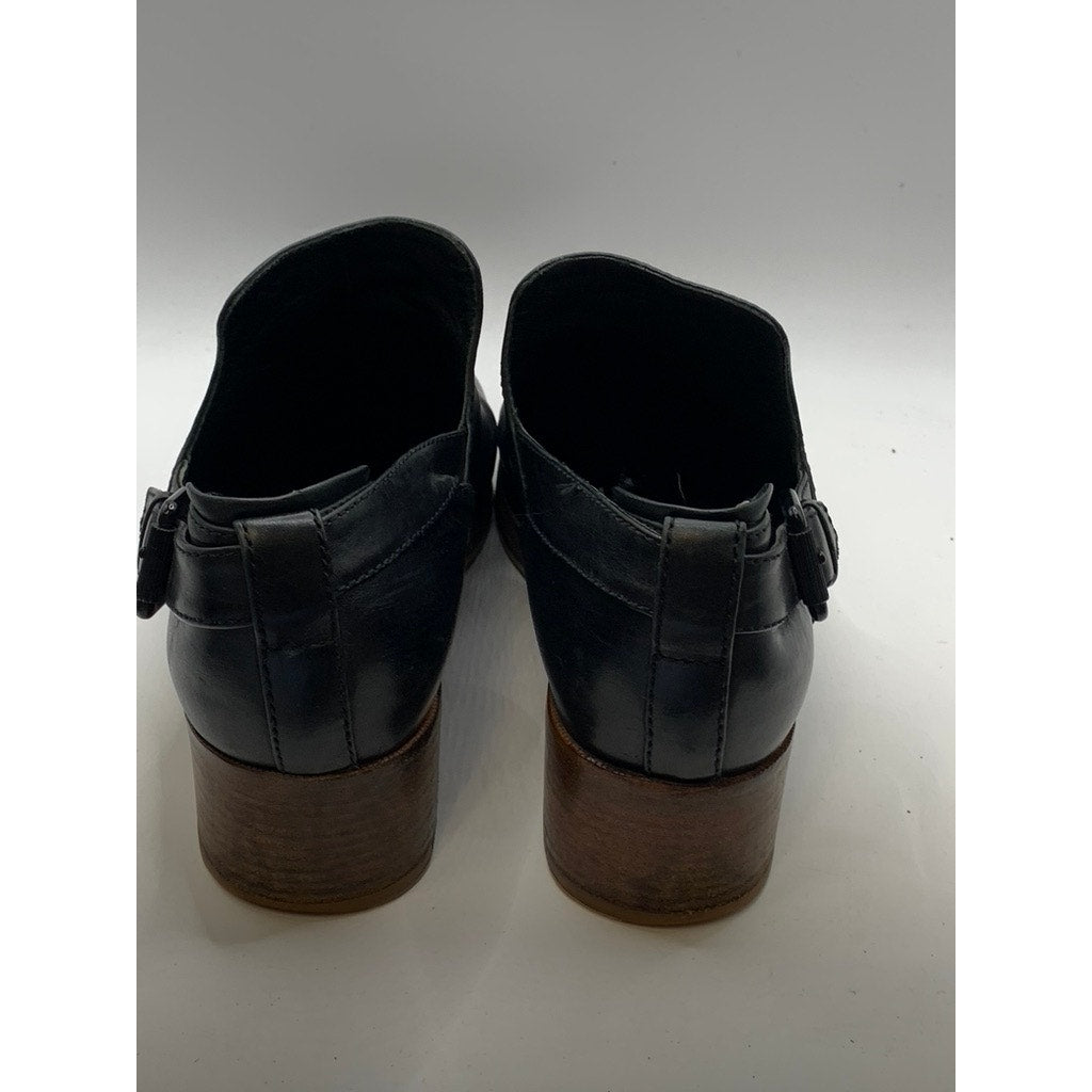 3.1 PHILLIP LIM Women's Black Leather Block Heel Ankle Boots SZ 38(8)