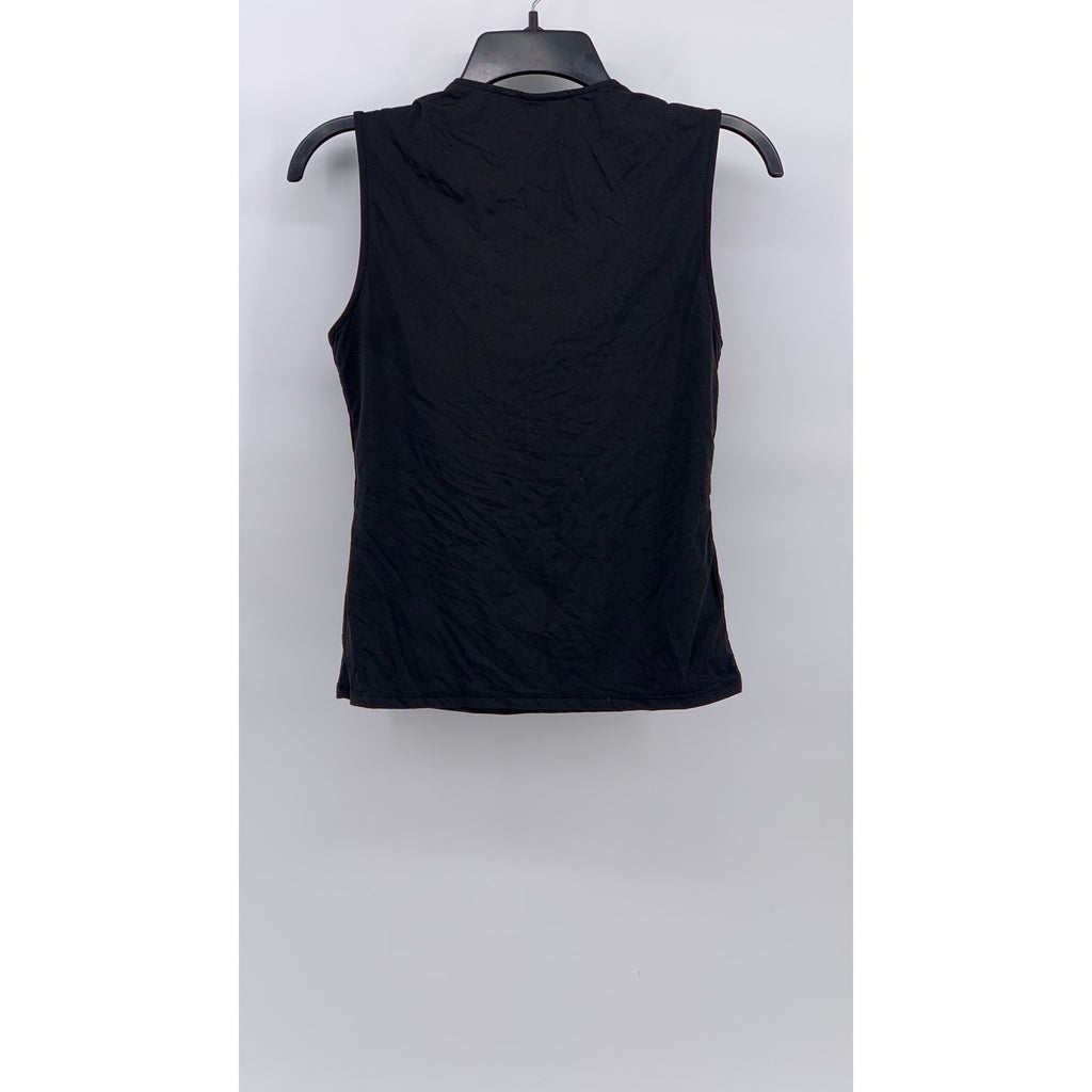 H&M Women's Black Deep Straight-Neck Sleeveless Knit Top SZ S