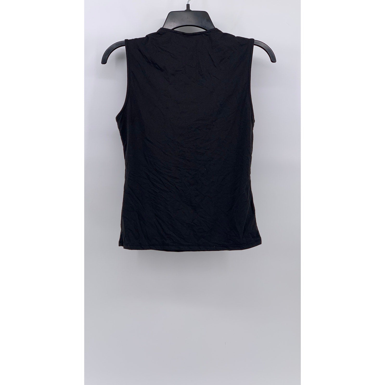 H&M Women's Black Deep Straight-Neck Sleeveless Knit Top SZ S