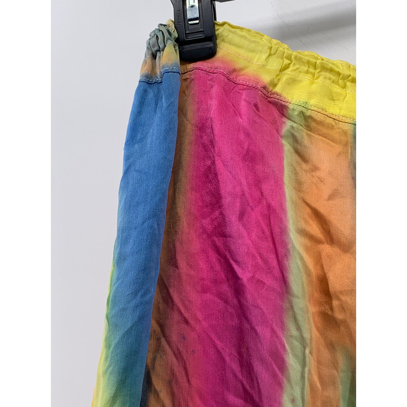 UNBRANDED Women's Plus Multicolor Pleated Lightweight A-Line Midi Skirt SZ 1X