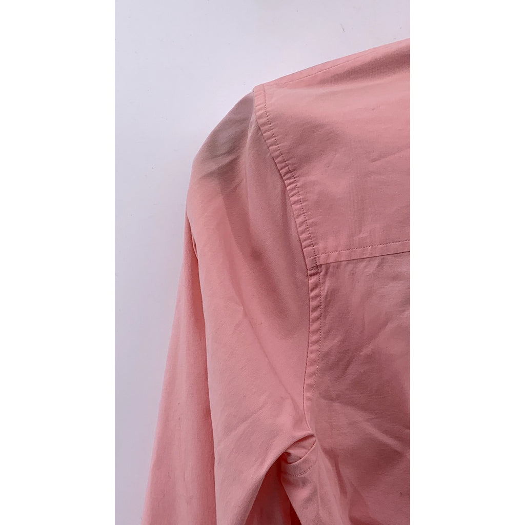 RALPH LAUREN Women's Vintage Pink Regular-Fit Button-Up Long Sleeve Top SZ 4