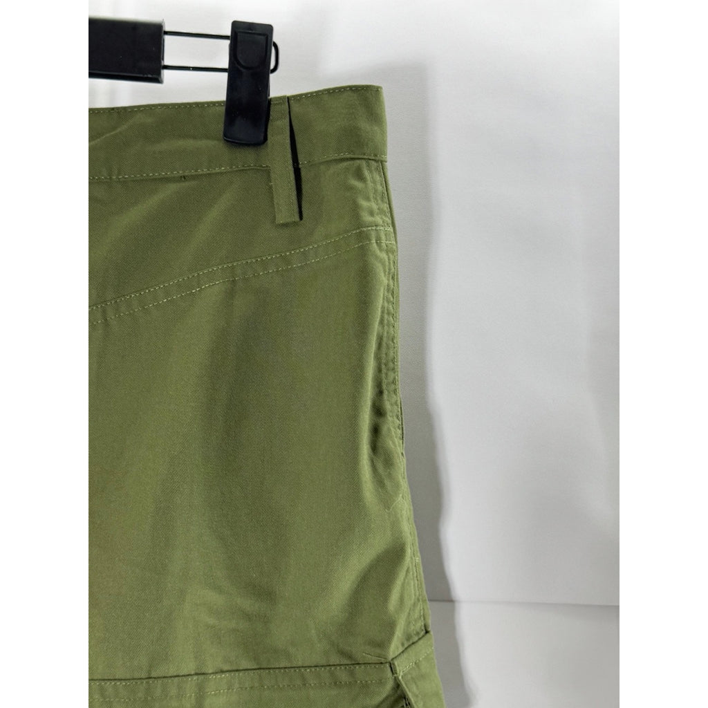 MOTEL Women's Dark Olive Widya Midi Straight Cargo Skirt SZ XS(US4)