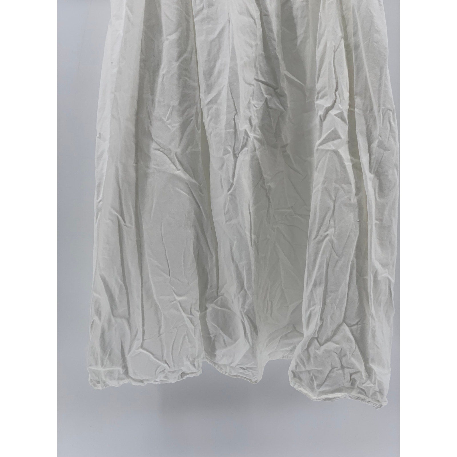 URBAN OUTFITTERS Women's White Fit & Flare Puff Straight-Neck Knee Dress SZ S