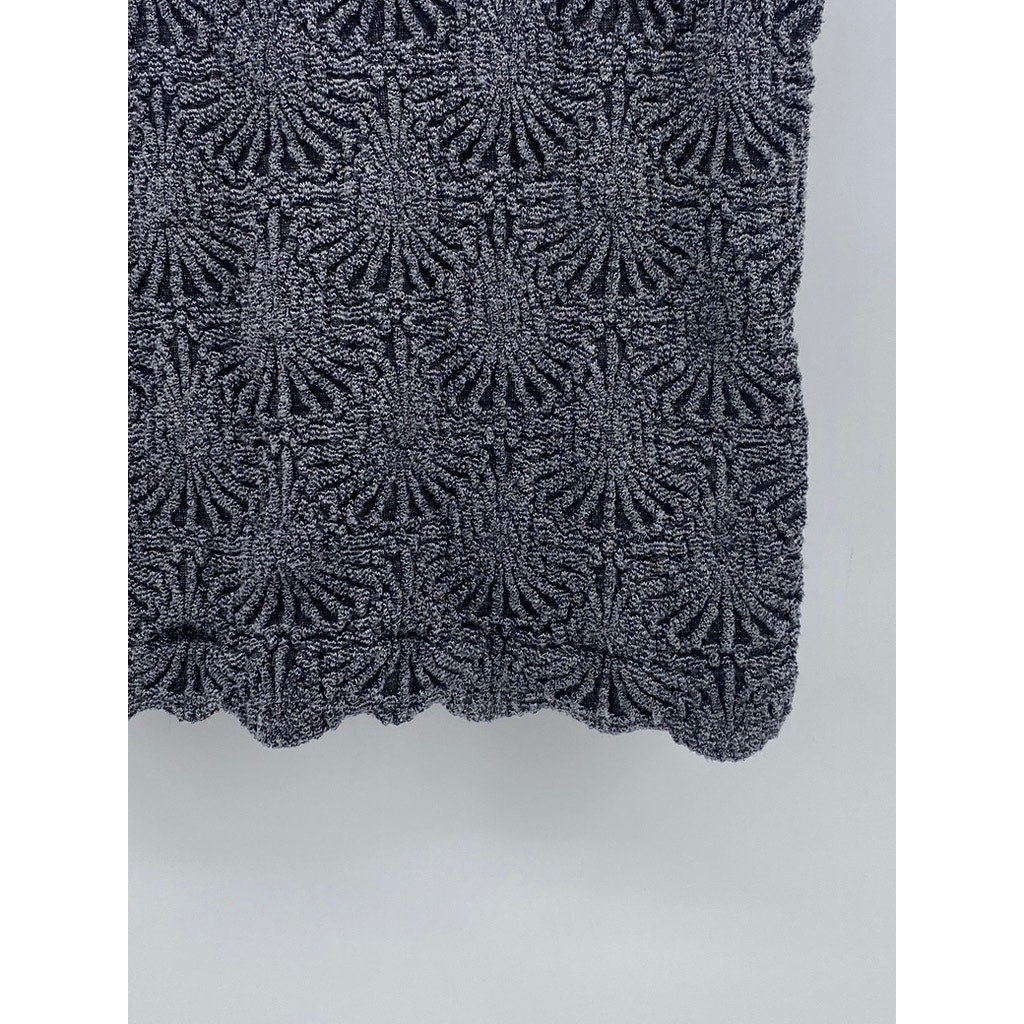 INTIMATELY By FREE PEOPLE Women's Charcoal Gray Floral Textured Cropped Tank SZM