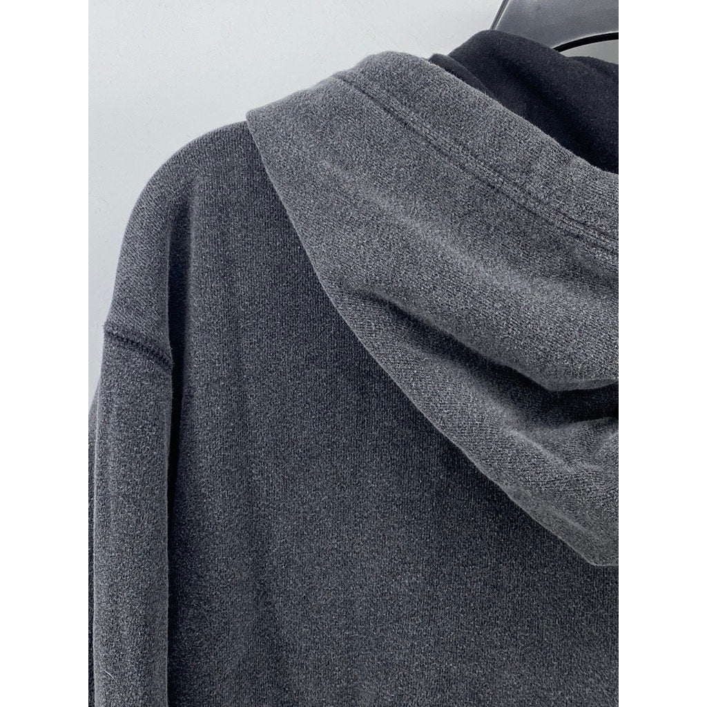 BDG URBAN OUTFITTERS Men's Charcoal Gray Zip-Up Long Sleeve Hooded Sweater SZ XL