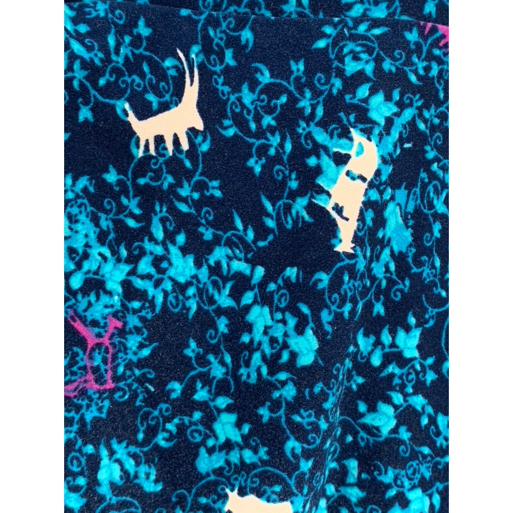 LULAROE Women's Blue Printed Leggings SZ OS
