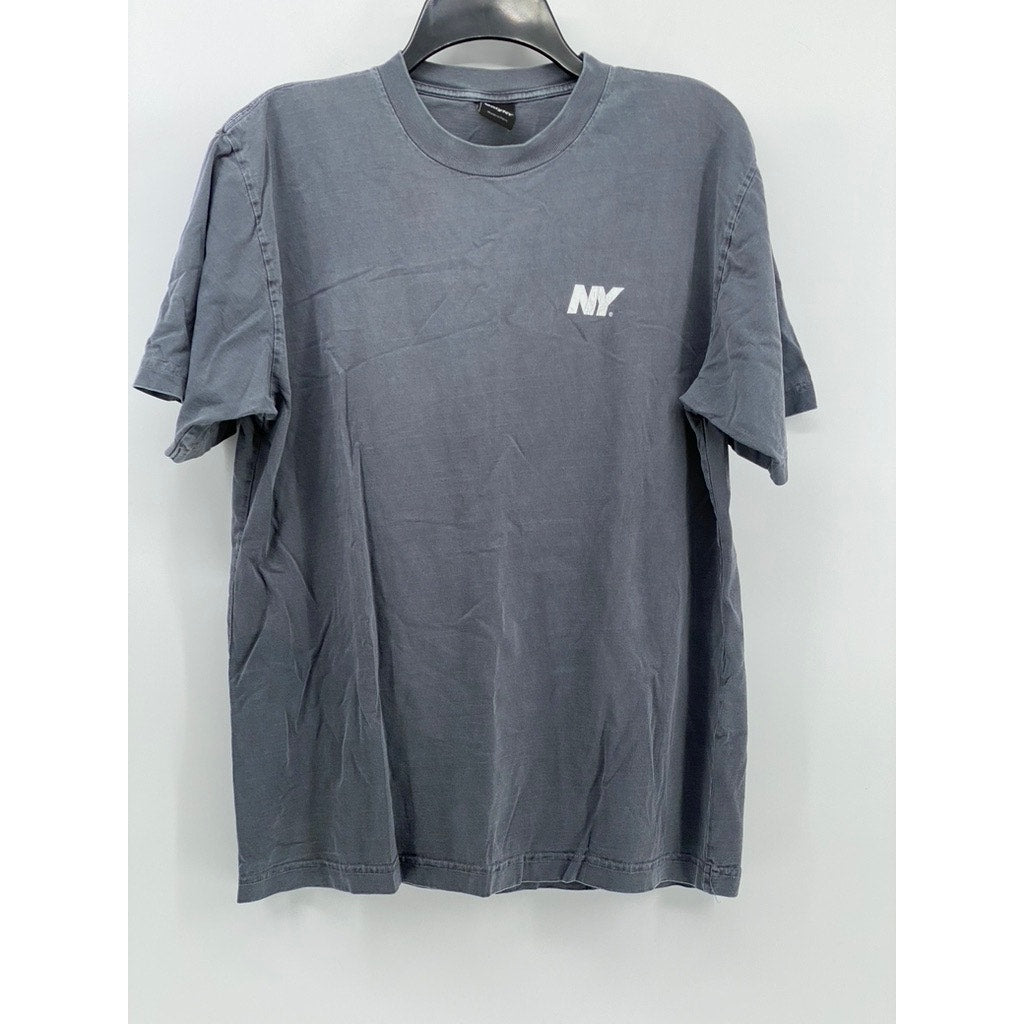 ONLYNY Men's Washed Gray Solid Crewneck Short Sleeve Casual T-Shirt SZ S