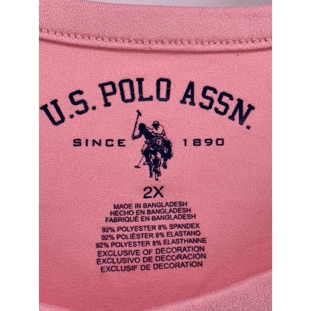U.S POLO ASSN. Women's Plus Light Pink Long Sleeve Top SZ 2X