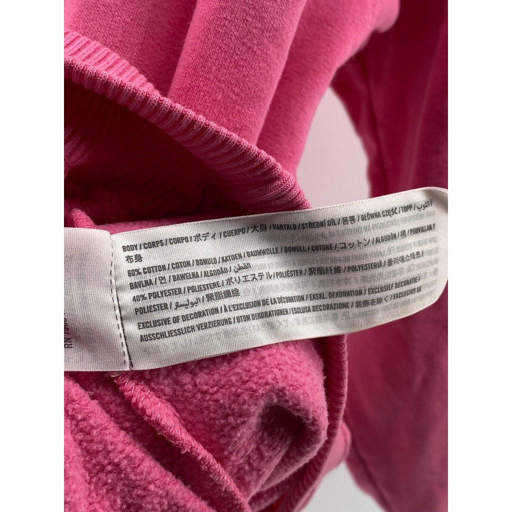 HOLLISTER Women's Pink Crewneck Logo Long Sleeve Sweatshirt SZ L