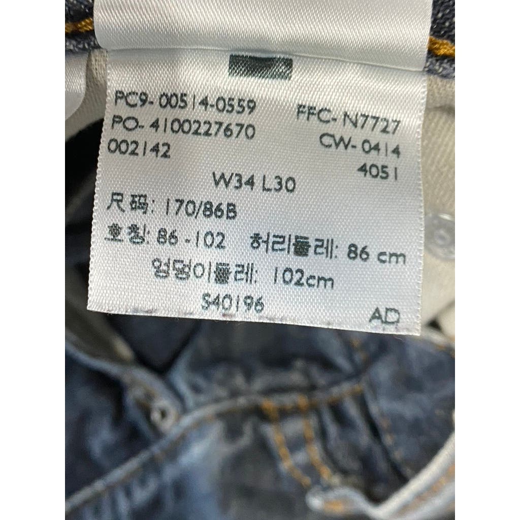 LEVI'S Men's Medium Wash Stretch 514 Straight Fit Five-Pocket Jeans SZ 34X30