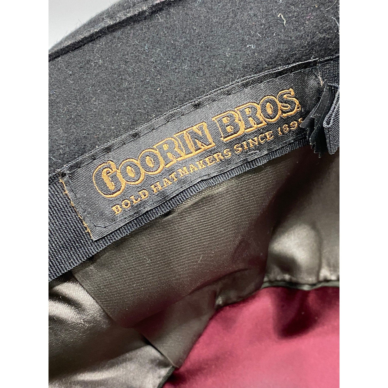 GOORIN BROS. Women's Black Wool Feather Derby Fedora Bowler Hat SZ M