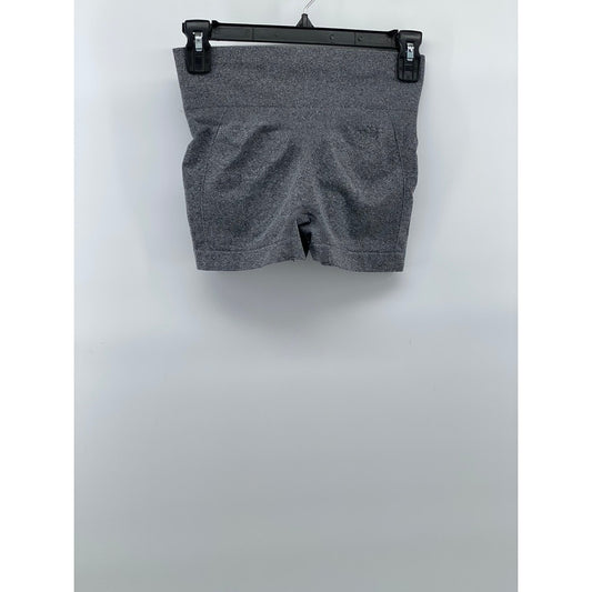 UNBRANDED Women's Gray Pull-On Casual Stretch Pocketless Shorts SZ S