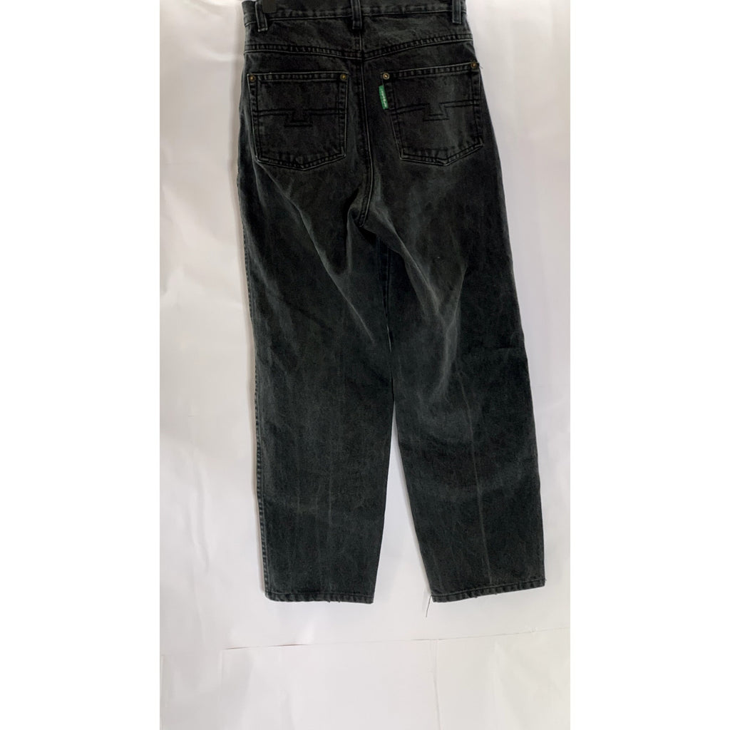 LACABLE Women's Vintage Black Slim-Leg High-Rise Denim Five-Pocket Jean SZ 27