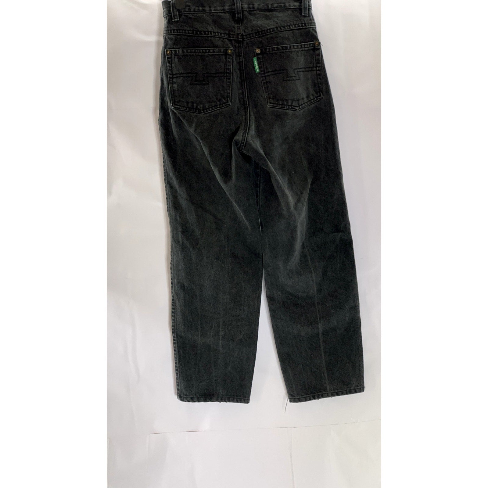 LACABLE Women's Vintage Black Slim-Leg High-Rise Denim Five-Pocket Jean SZ 27