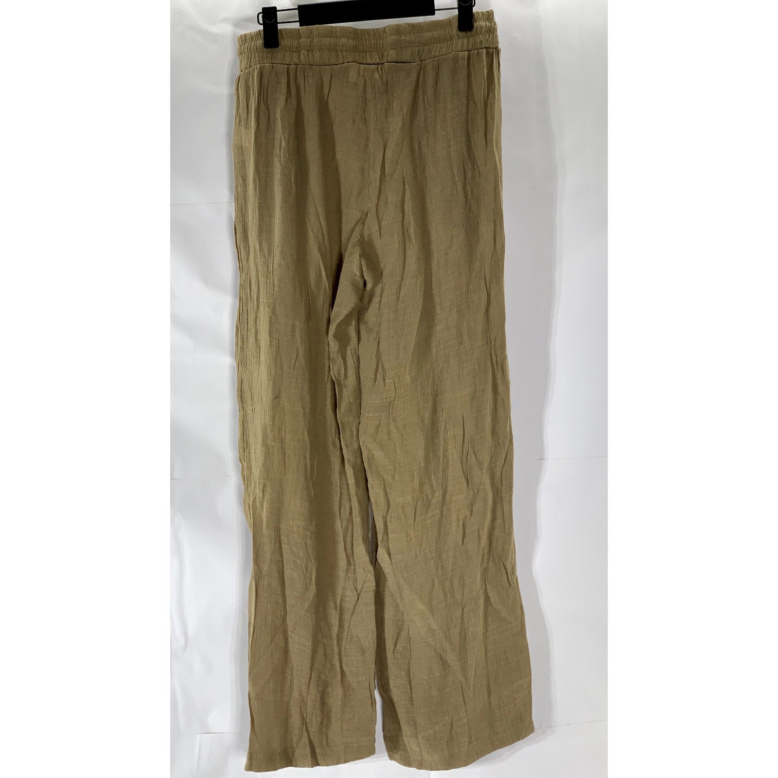 BEACH BREAK Women's Tan Lightweight Drawstring Pull-On Pants SZ M