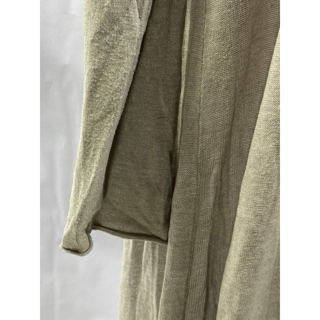 EXPRESS Women's Beige Knit Open-Front Long Sleeve Cardigan SZ XL