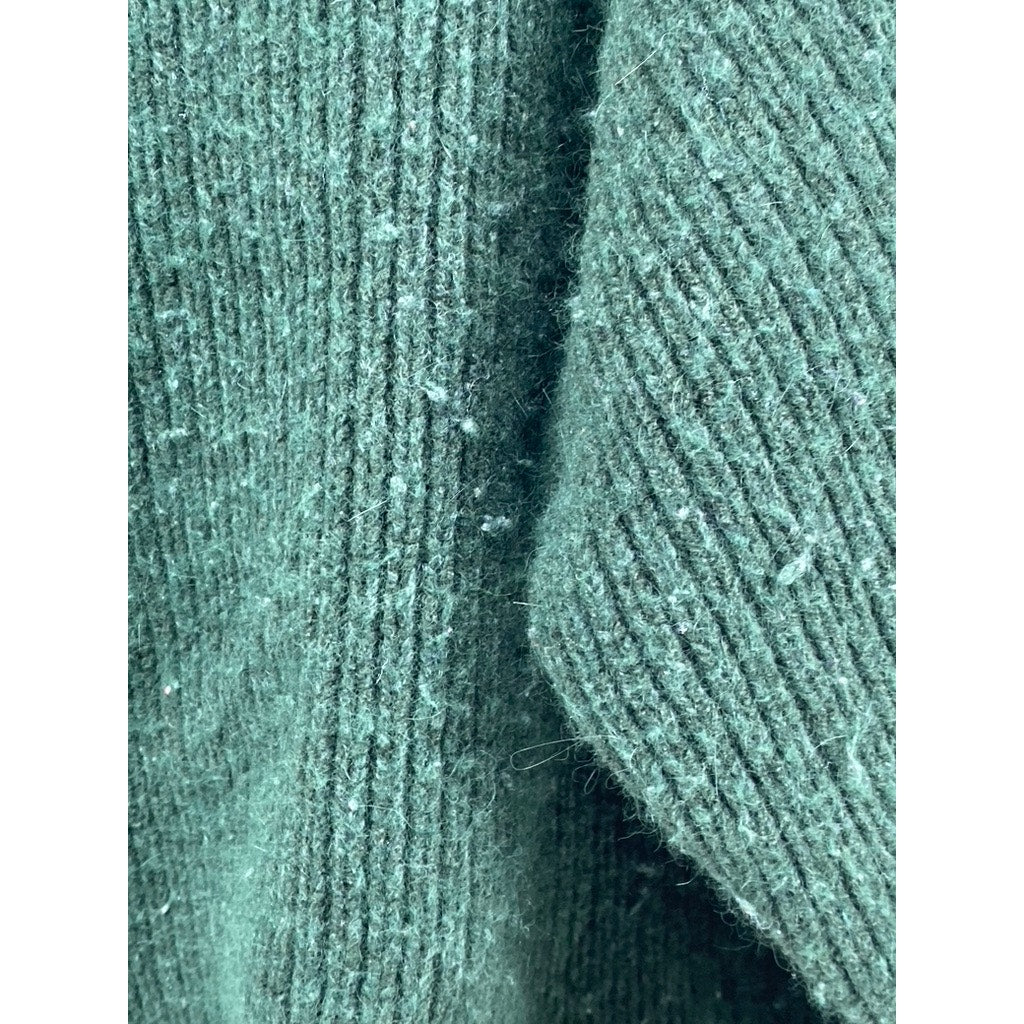 EDDIE BAUER Women's Vintage Forest Green Crewneck Wool-Blend Knit Sweater SZ XL