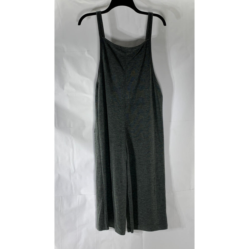 PINKYOTTO Women’s Dark Gray Spaghetti Strap Relaxed Fit Cropped Jumpsuit SZ OS