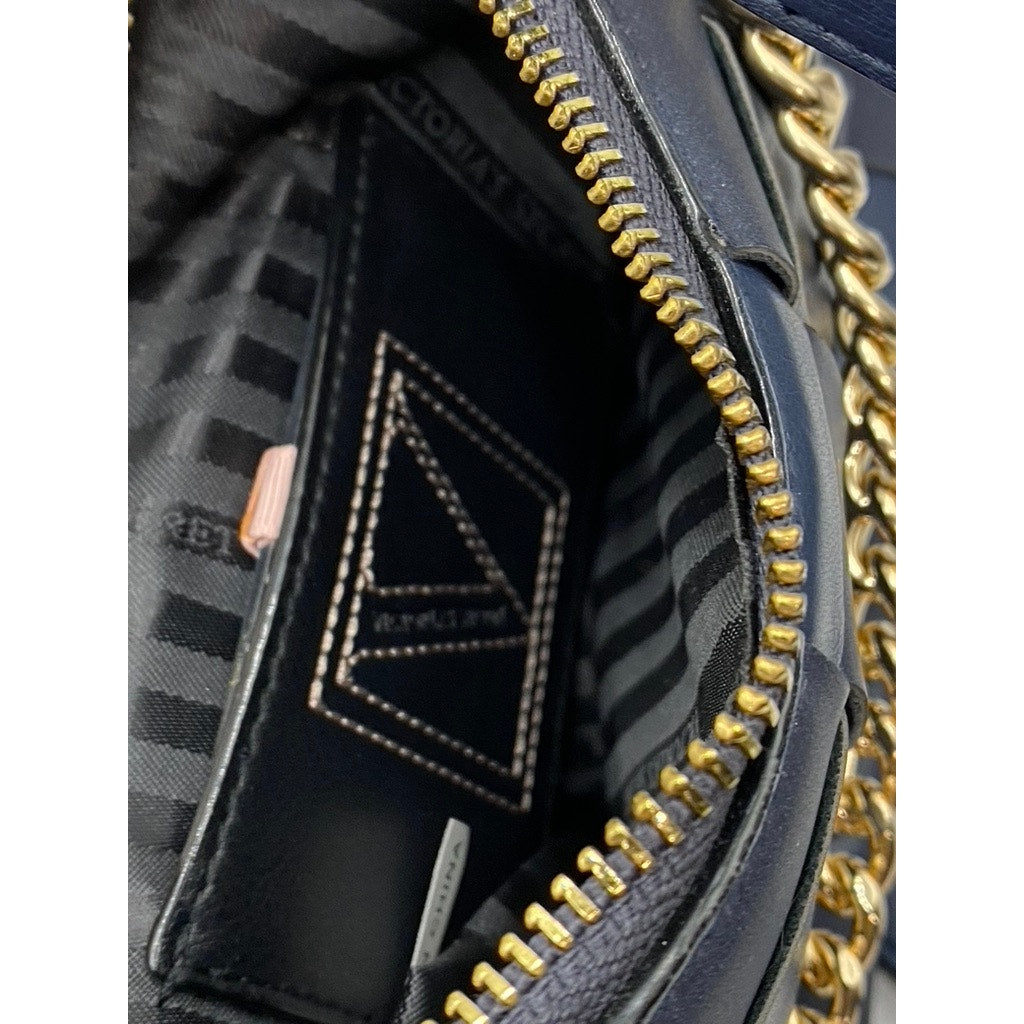 VICTORIA'S SECRET Women's Navy Blue Woven Crossbody Bag