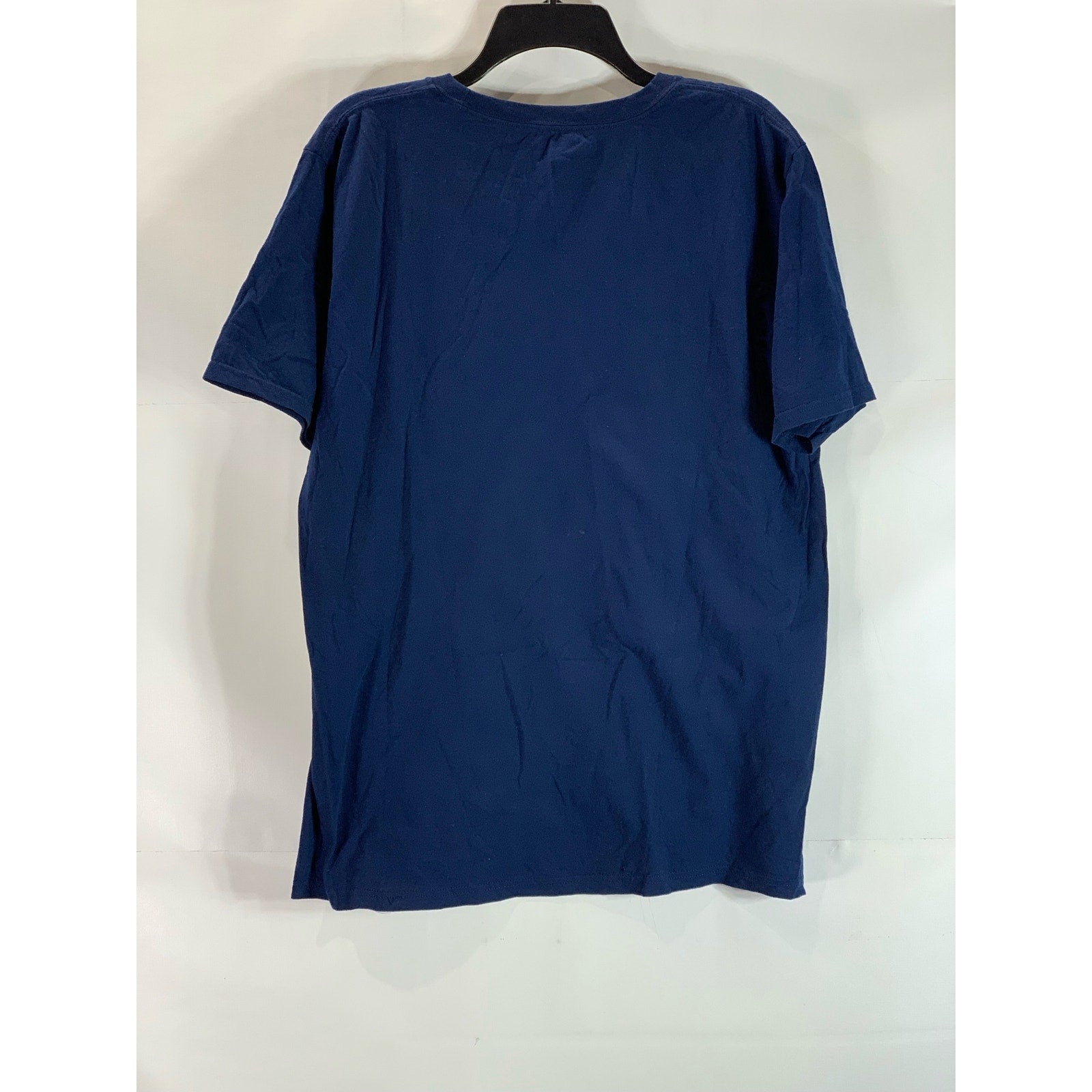 ADIDAS Men's Navy Graphic The-Go-To Short Sleeve Regular-Fit T-Shirt SZ L