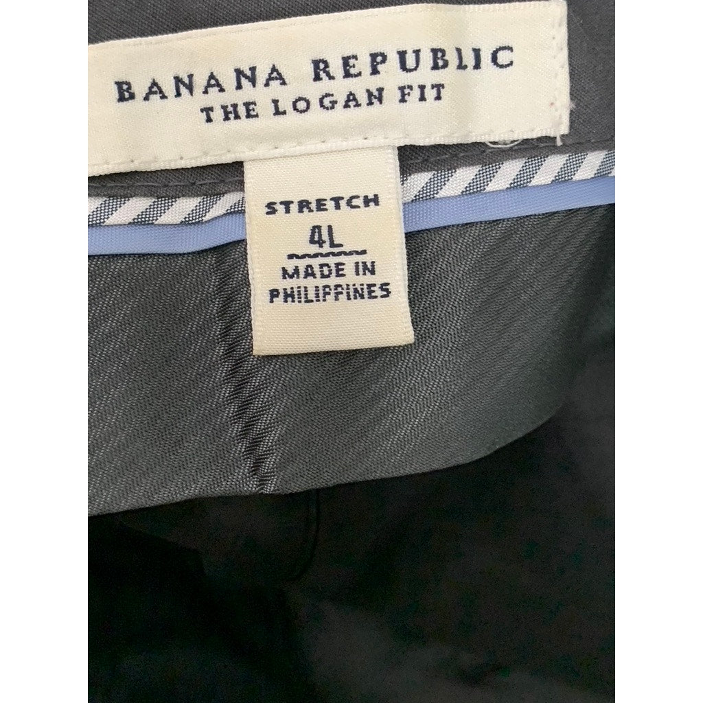 BANANA REPUBLIC Women's Black The Logan Fit Stretch Wool-Blend Pants SZ 4L