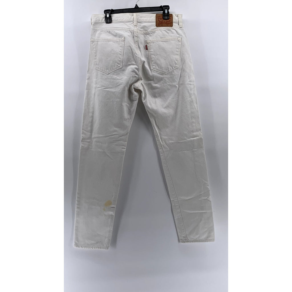 LEVI'S Men's White 501 CT Button-Fly Denim Five-Pocket Jeans SZ 32X34
