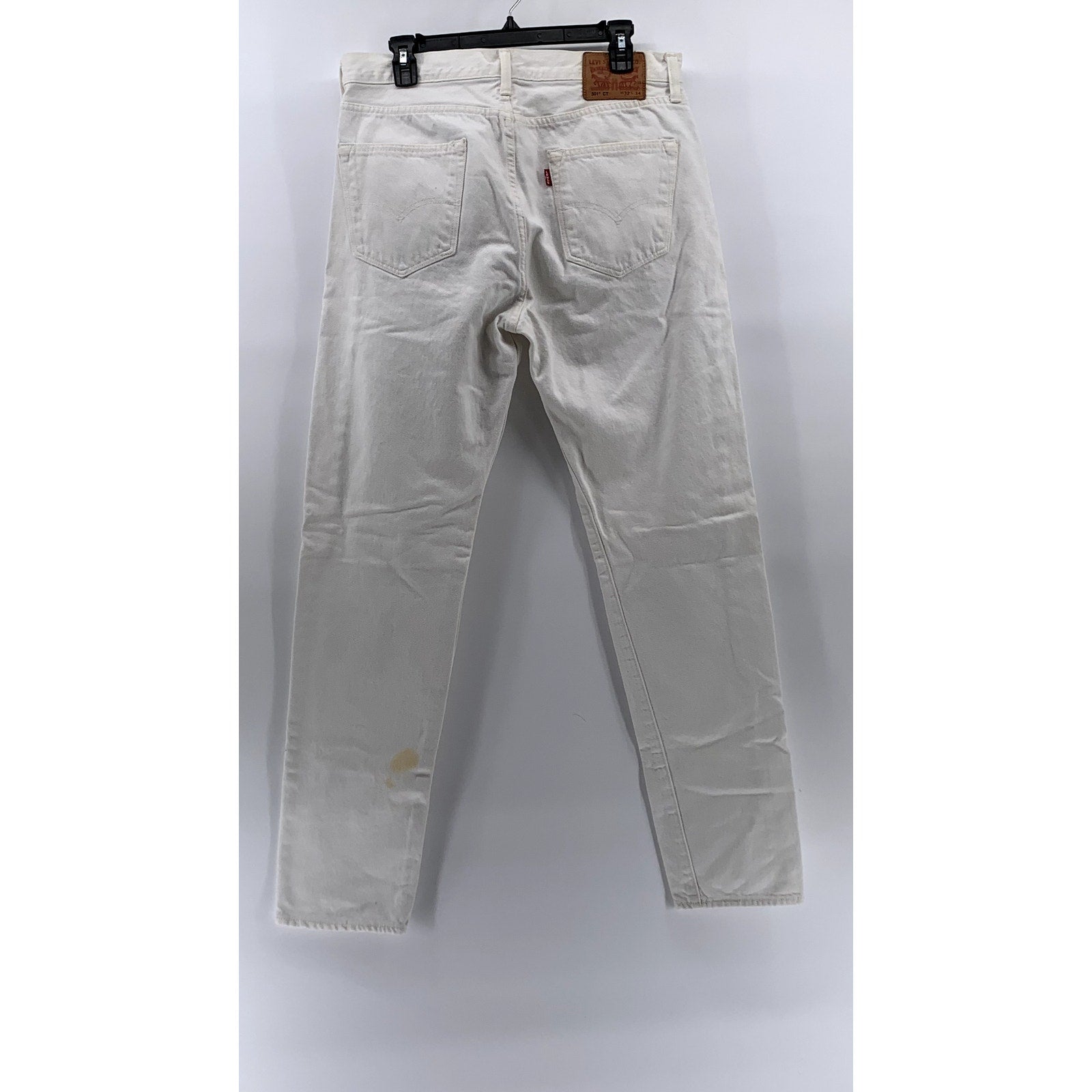 LEVI'S Men's White 501 CT Button-Fly Denim Five-Pocket Jeans SZ 32X34