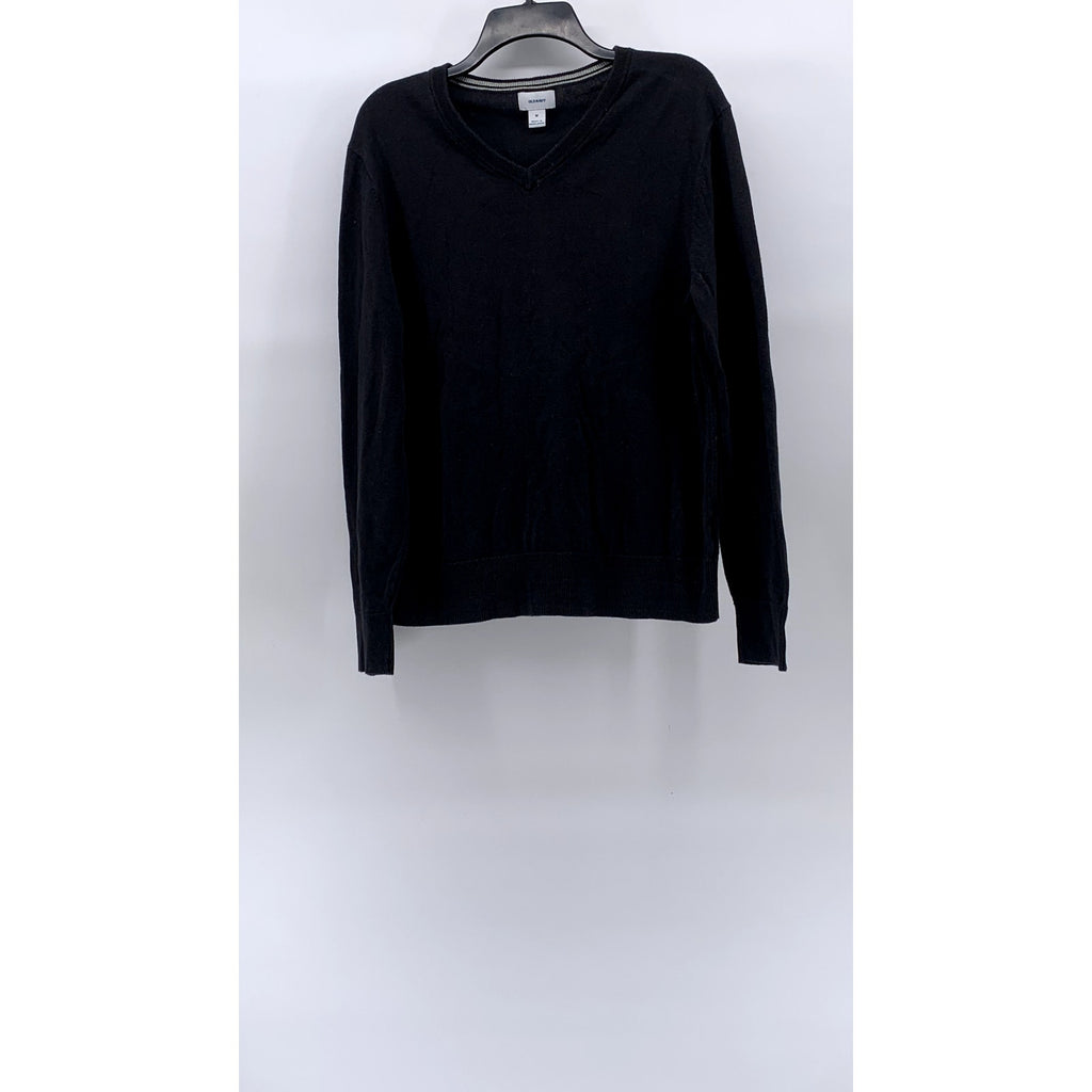 OLD NAVY Men's Black V-Neck Knit Pullover Sweater SZ M