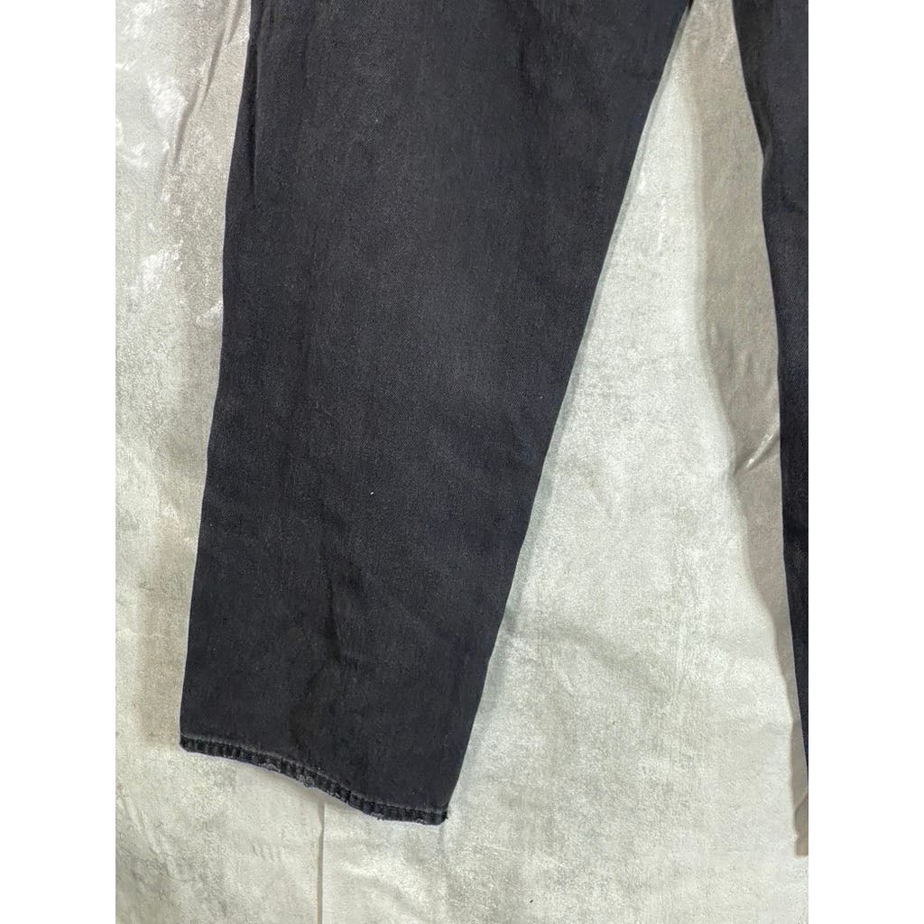 AMERICAN EAGLE Women's Long Black Distressed High-Rise Girlfriend Jeans SZ 12L