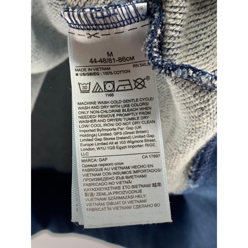 GAP Men's Dark Blue Solid Pullover Casual Long Sleeve Sweatshirt SZ M