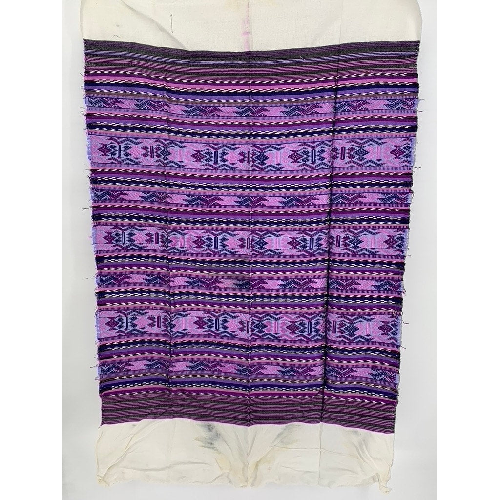 UNBRANDED Purple Hand Knit Geo Print Fabric