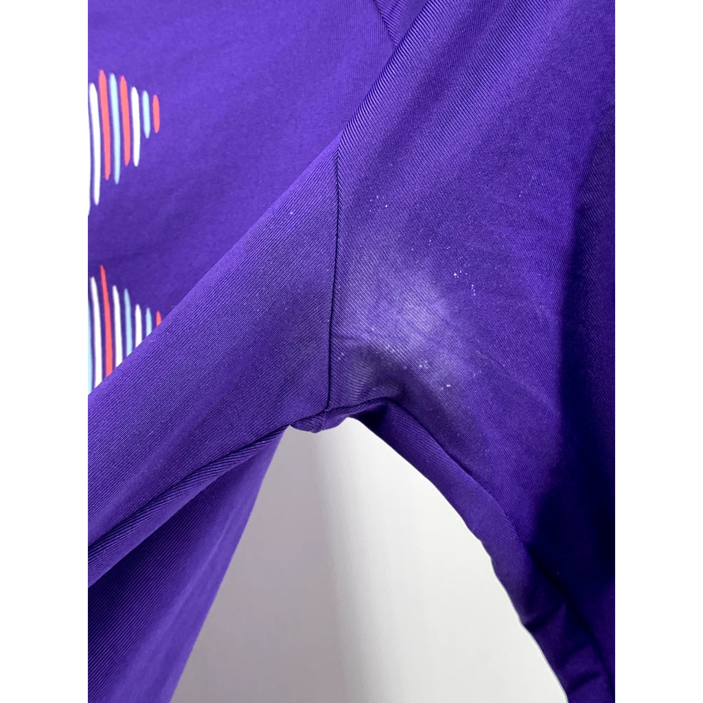 UNDER ARMOUR Girls' Purple Fitted Logo Crewneck Long Sleeve ActiveTop SZ XL