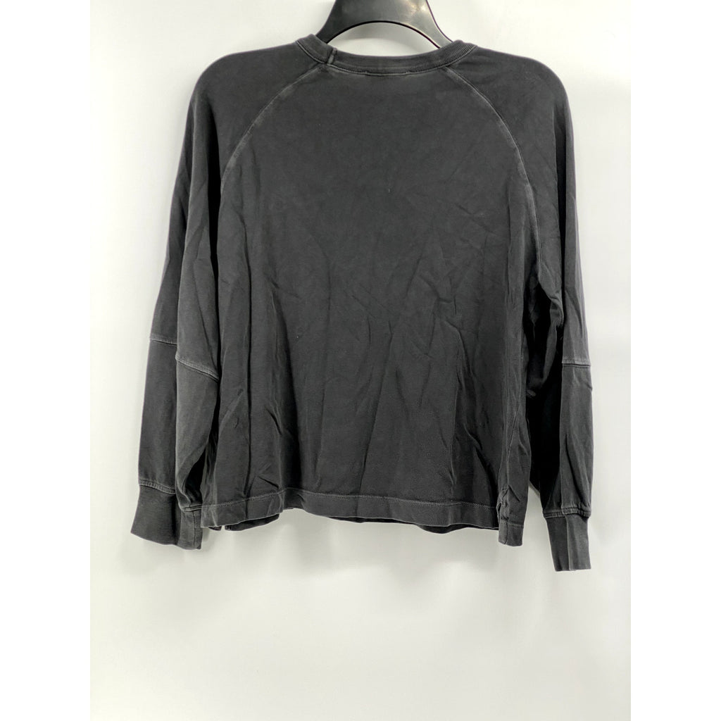 MADEWELL Women's Charcoal Gray Crewneck Relaxed Fit Raglan Tee SZ XS