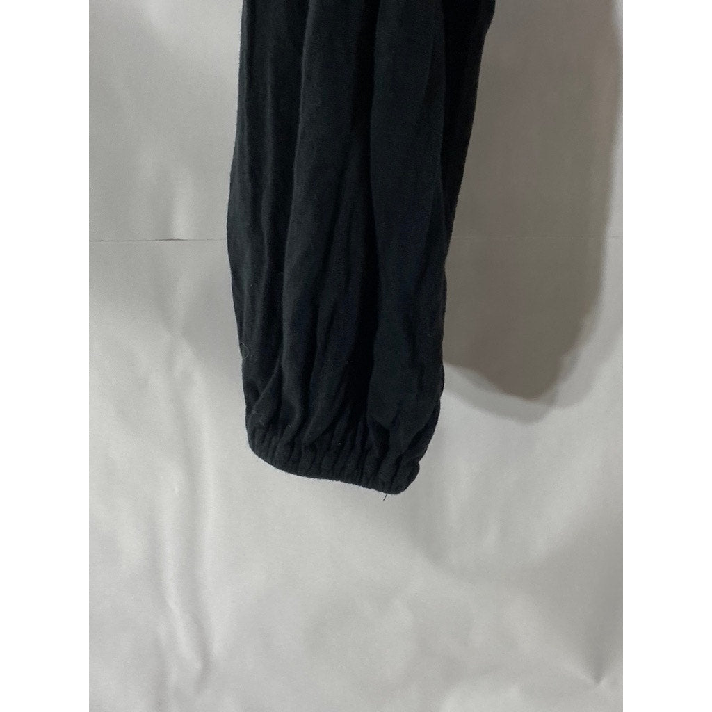 URBAN OUTFITTERS Women's Black Sweetheart-Neck Long Sleeve Cropped Top SZ S