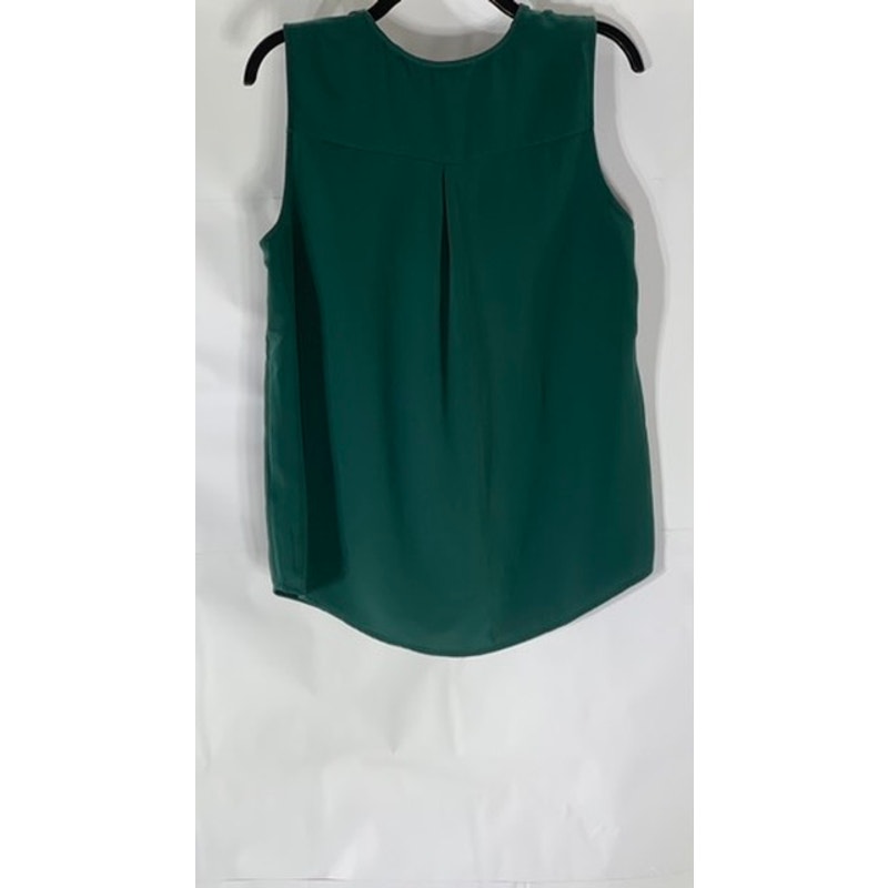 H&M Women's Dark Green V-Neck Sleeveless Lightweight Relaxed Fit Top SZ 6