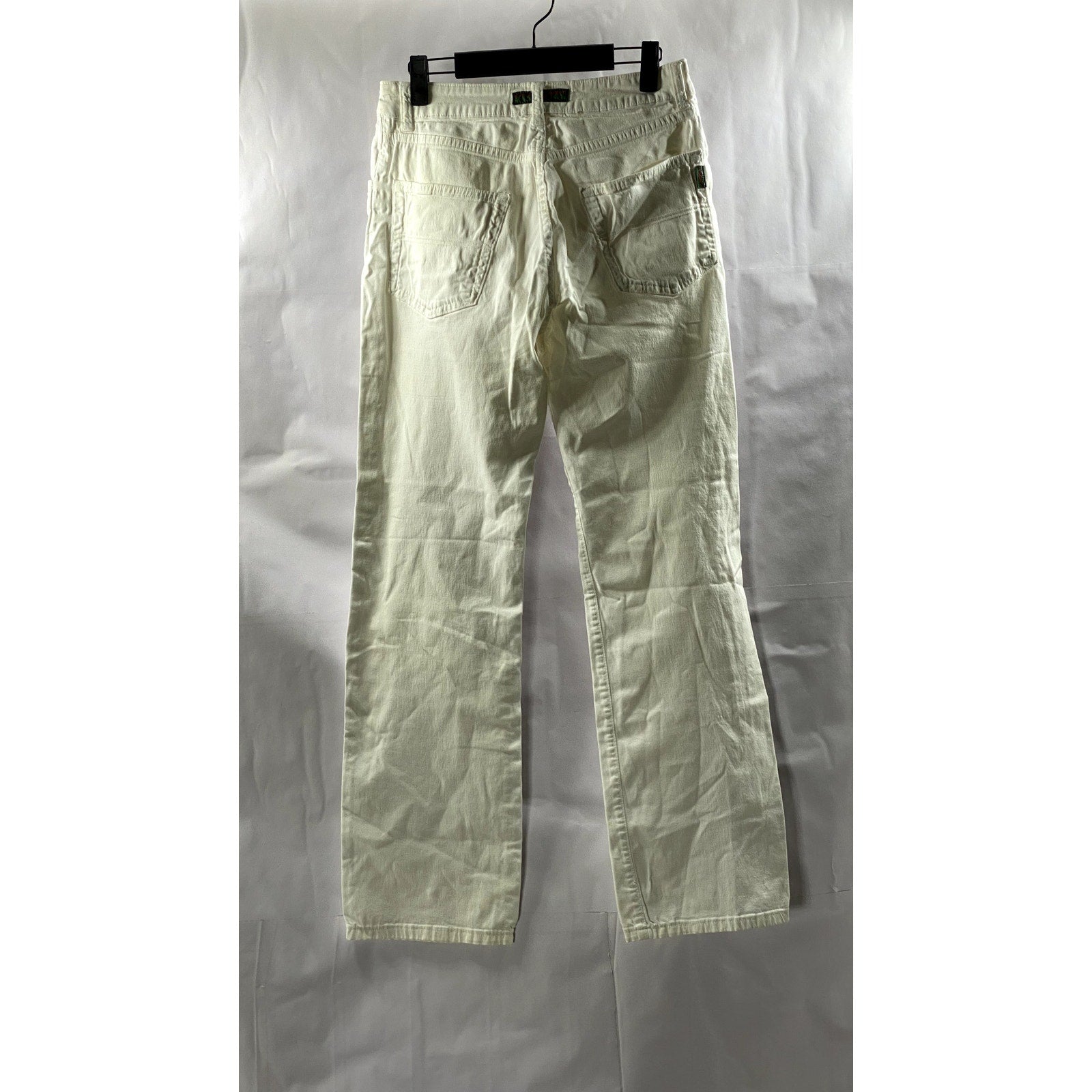 KATHARINE HAMNETT Women's White Denim Straight-Leg Five-Pocket Jean SZ 32