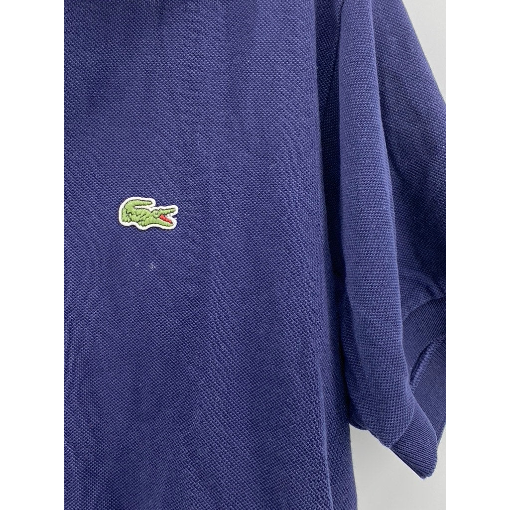 LACOSTE Men's Navy Classic-Fit Short Sleeve Polo Shirt SZ S