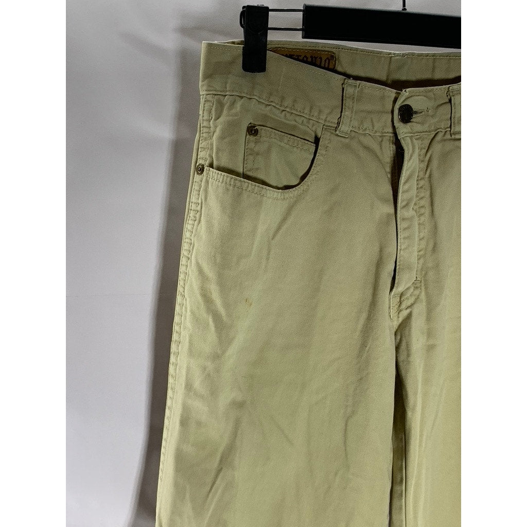 BRITTANIA Women's Tan Five-Pocket Wide-Leg Jeans SZ 32