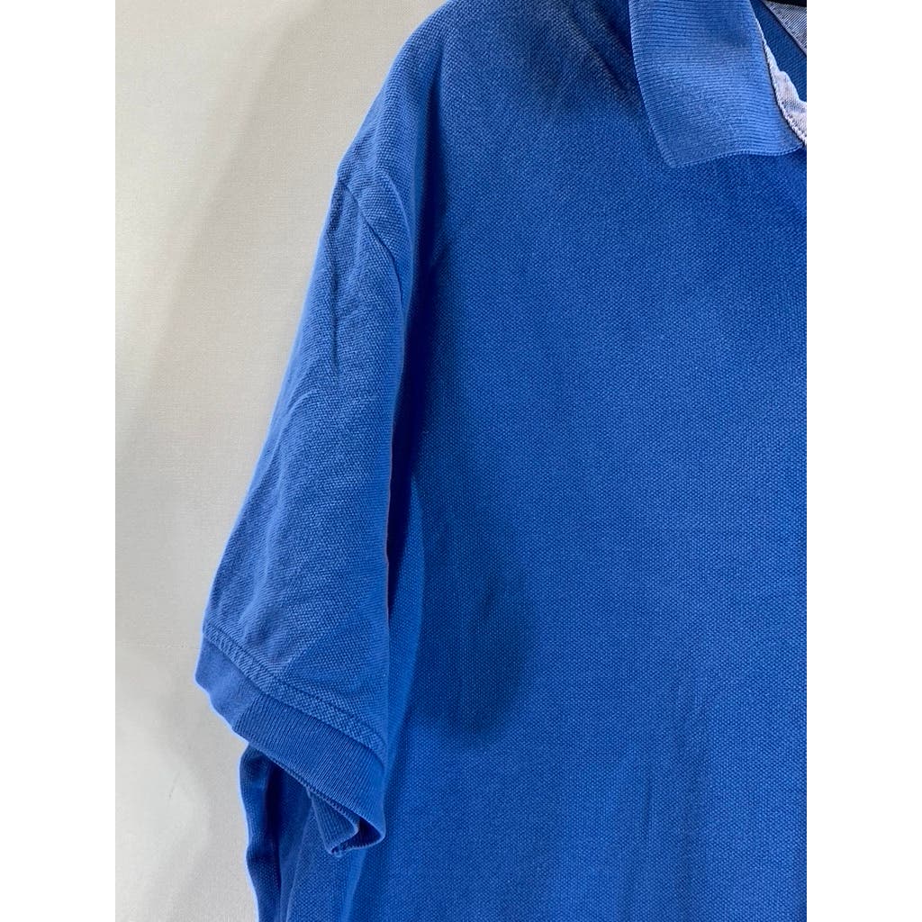 TOMMY HILFIGER Men's Federal Blue Custom-Fit Short Sleeve Polo Shirt SZ XL