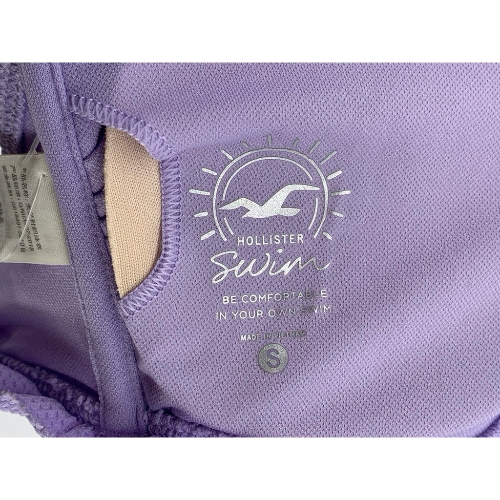 HOLLISTER Womens Cottagecore Purple Swim Top SZ S
