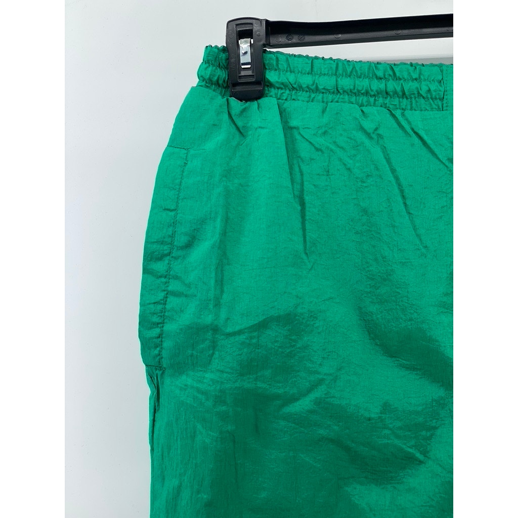 CHILI PEPPER Men's Vintage Green Nylon Drawstring Pull-On Lined Pants SZ L