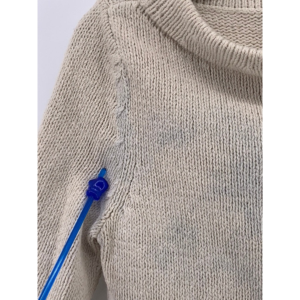 TALBOTS Women's Petite Beige Knit Boatneck Sweater Top SZ S